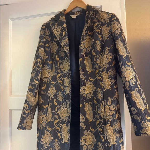 Banana Republic Black and Gold Floral Blazer - Picture 2 of 3